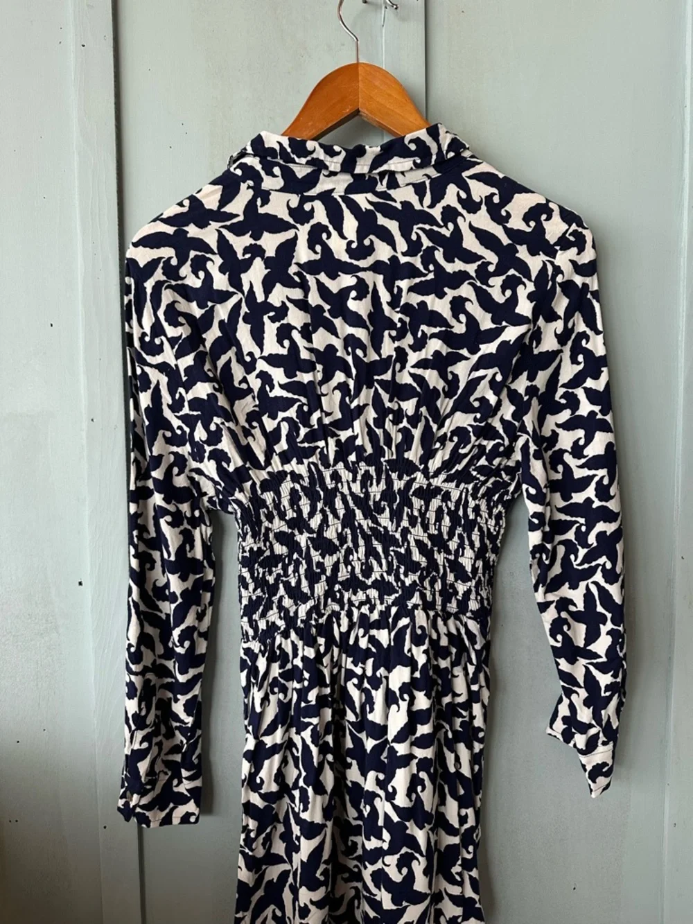 Anthropologie Maeve Alexa Smocked Buttondown Blouse Sz S - Picture 8 of 12